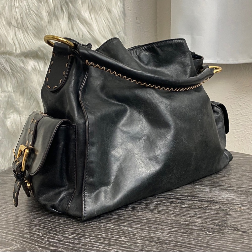 💕Hype💕Black Genuine Leather Shoulder Bag